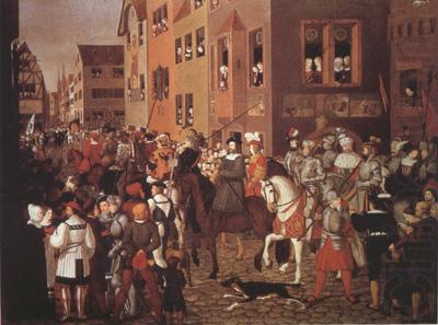 Entry of Emperor Rudolf of Habsburg into Basel in 1273 (mk22), Franz Pforr